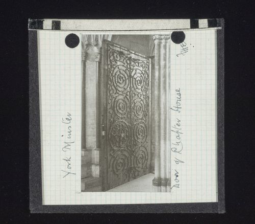 View of door of Chapter House, York Minster, York, North Yorkshire, England