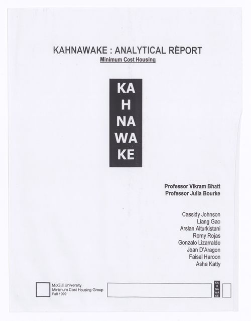 Publication "Kahnawake: Analytical Report"