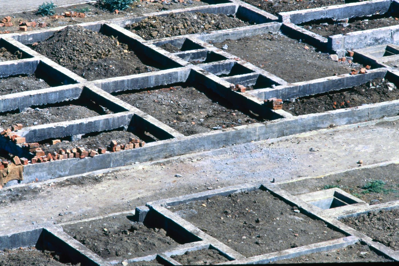 View of McGill's plot during construction at Aranya for the Aranya Housing Project, Indore, India