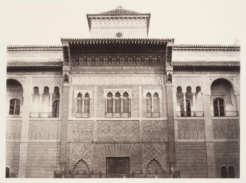 View of the main entrance gate of the Royal Alcazar, Seville, Spain
