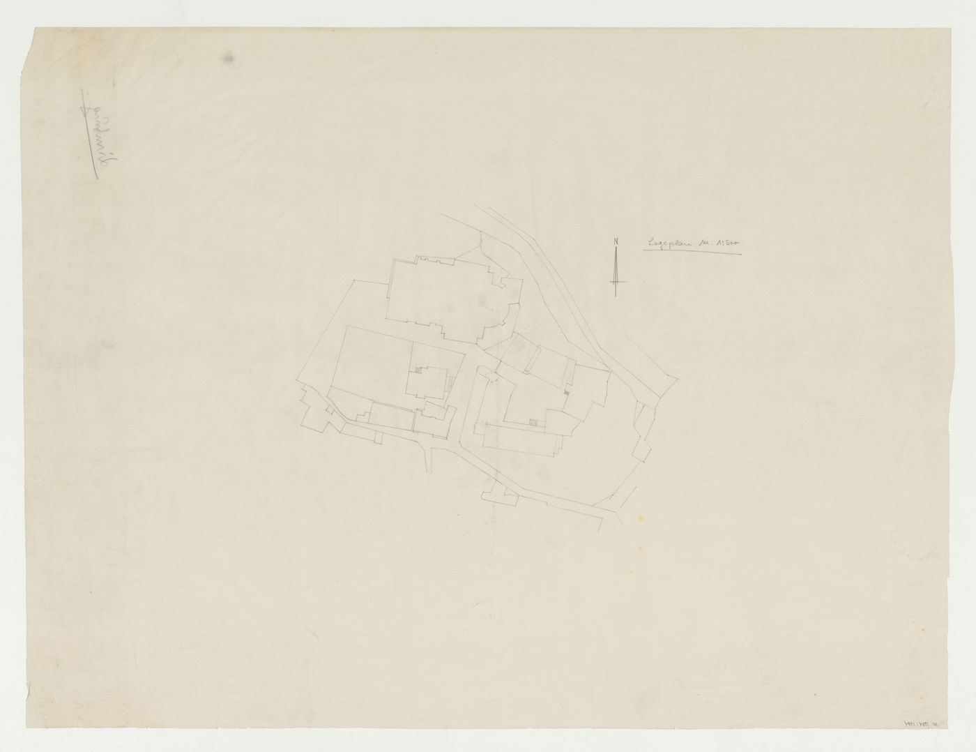 Site plan for an addition to an existing building, possibly a school, Limburg an der Lahn, Germany