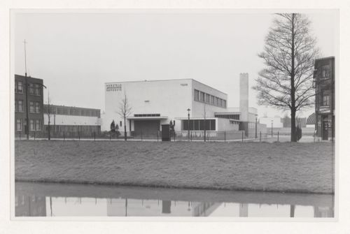 View of the principal façade of the church, Kiefhoek Housing Estate, Rotterdam, Netherlands