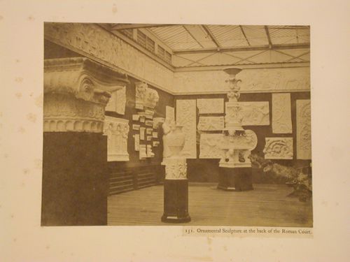 Ornamental Sculpture at the back of the Roman Court, Crystal Palace, Sydenham, England