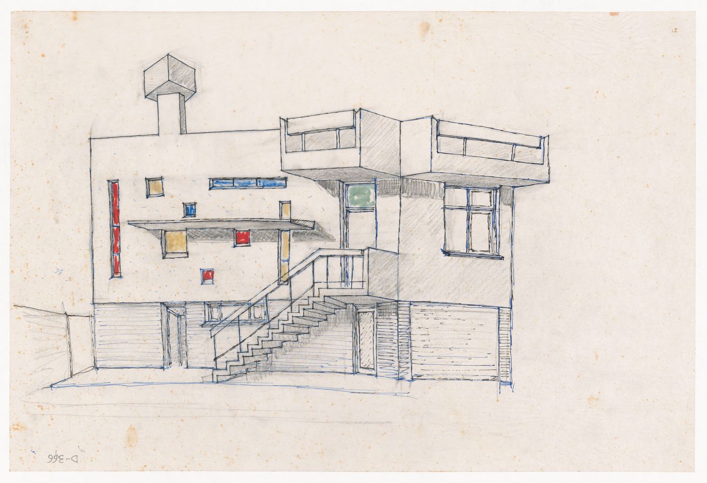 Studio perspective for Residence for Shri Aditya Prakash, Chandigarh, India