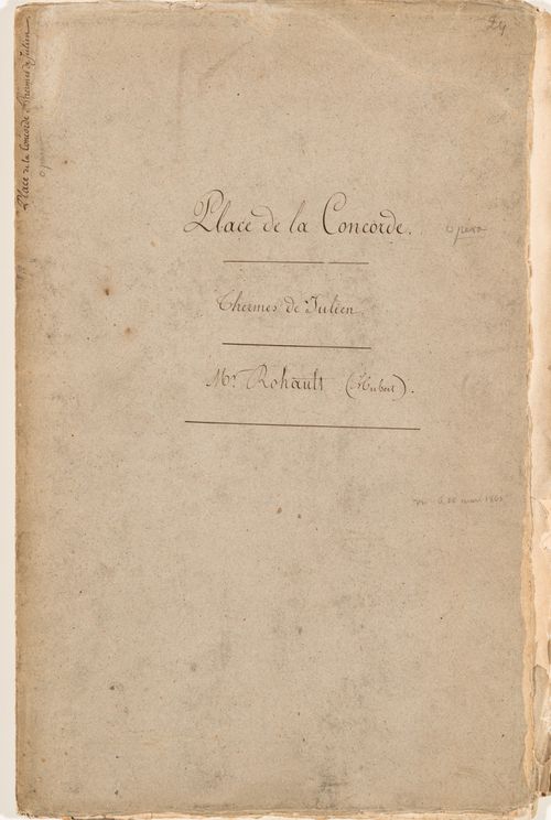 Album of drawings, prints and documents for place de la Concorde and the restoration of the Thermes de Julien, Paris