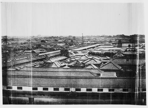 View of Edo (now Tokyo) showing daimyo residences, Japan