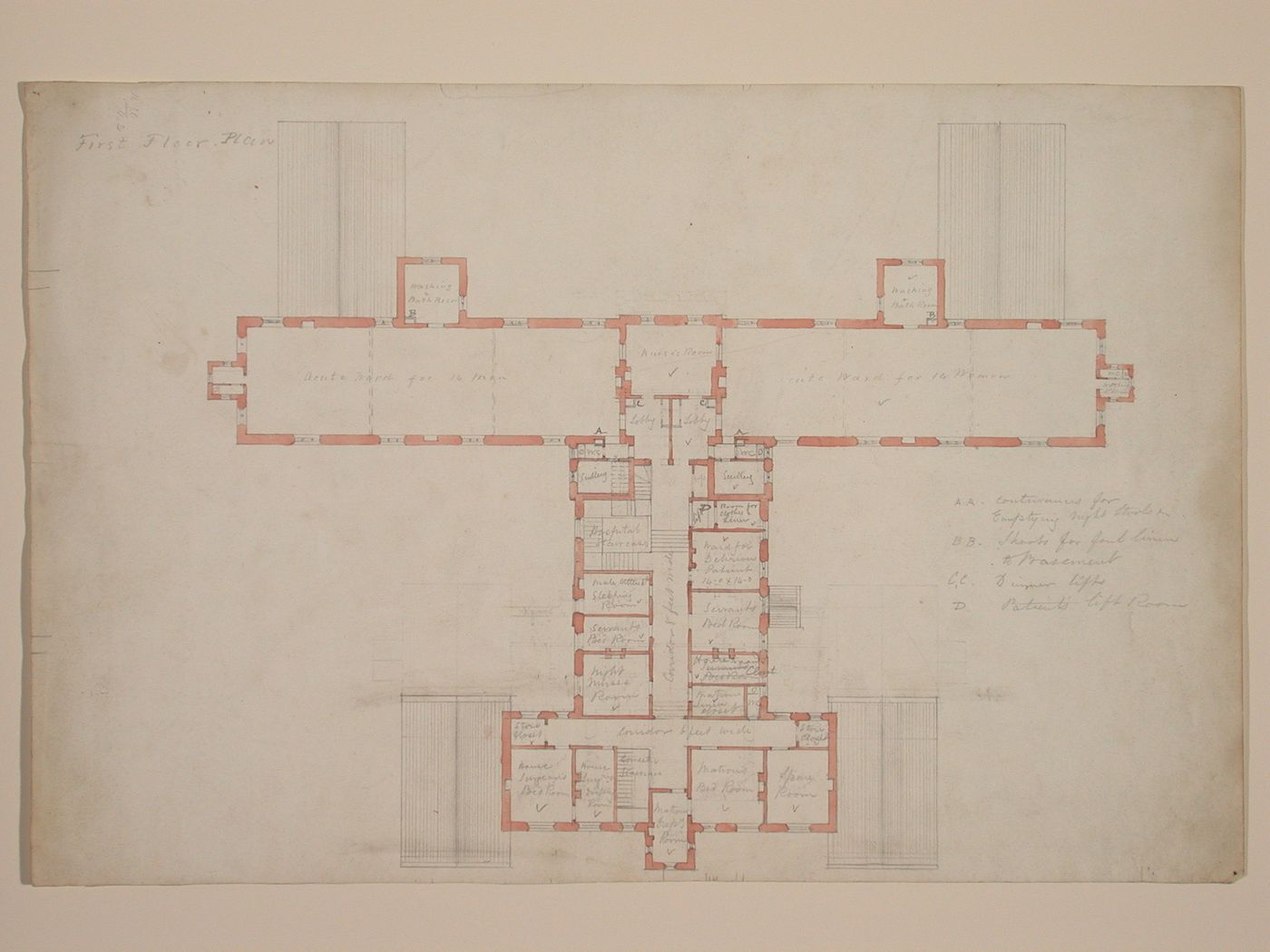 First floor plan of a hospital
