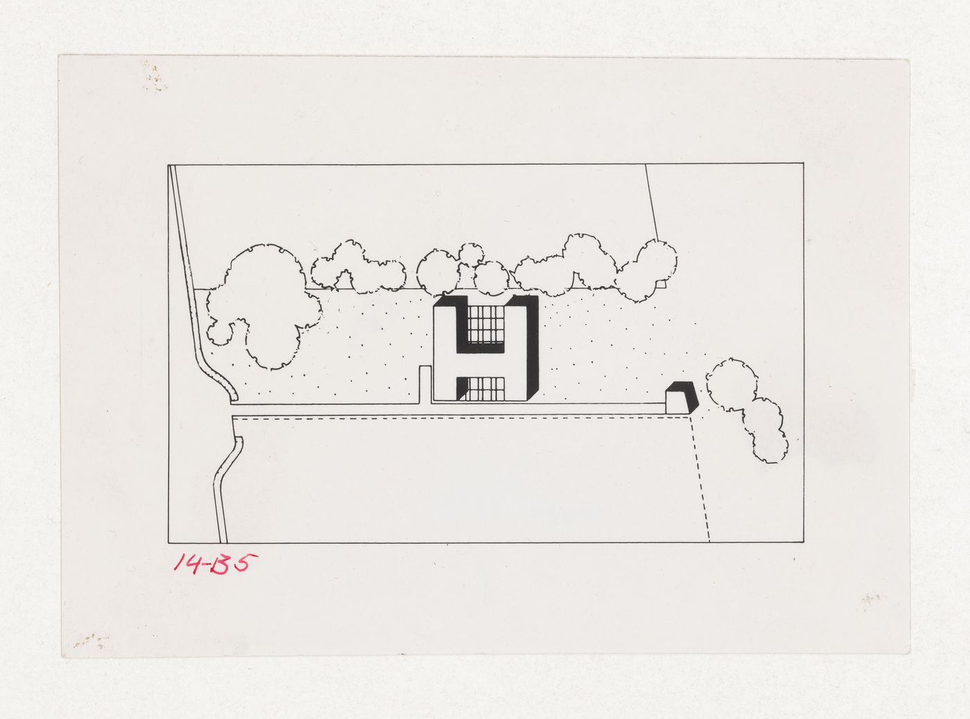 Photograph of a site plan for House near Cowes, Isle of Wight, England