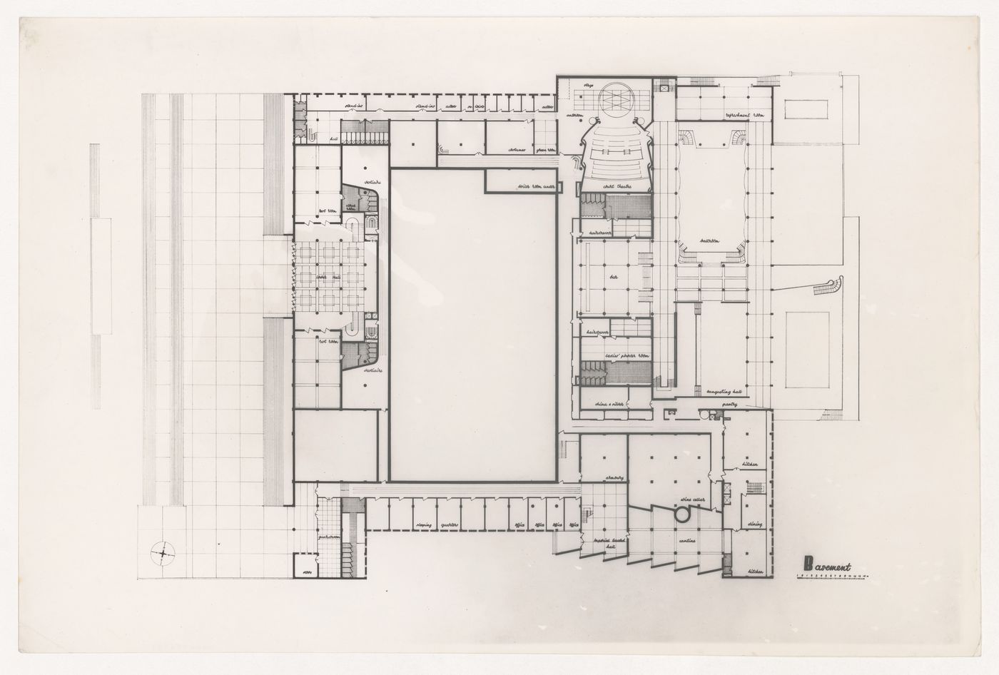 Basement plan for Government House, Addis Ababa, Ethiopia