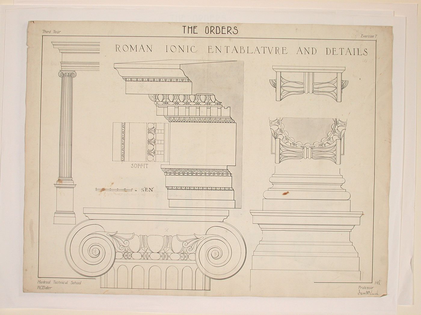 Roman Ionic, Entablature and Details