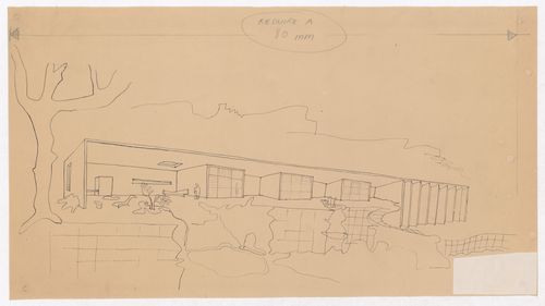 Perspective for a villa with three workshops, Village Polychrome, near Biot, France