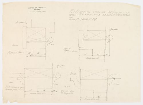 Détails des portes, École Saint-Arsène, Montréal, Canada