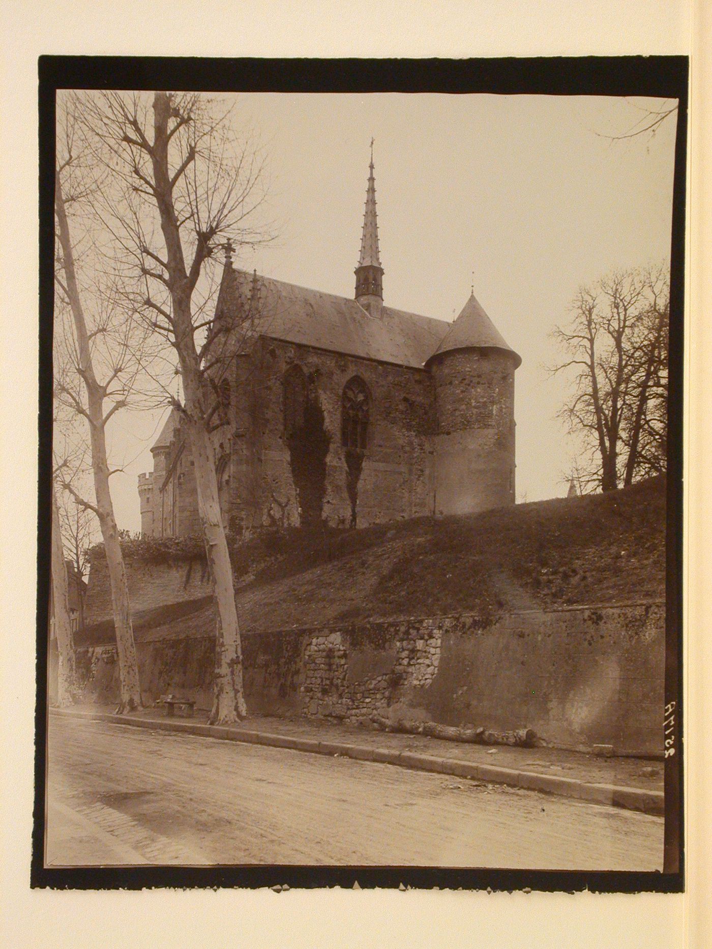 Partial view of the château de La Palice showing the chapel, Lapalisse, France