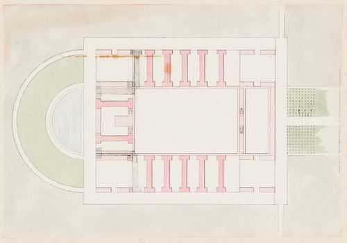 Ideal hospital, place du Parvis-Notre-Dame, Paris [?]: Block plan
