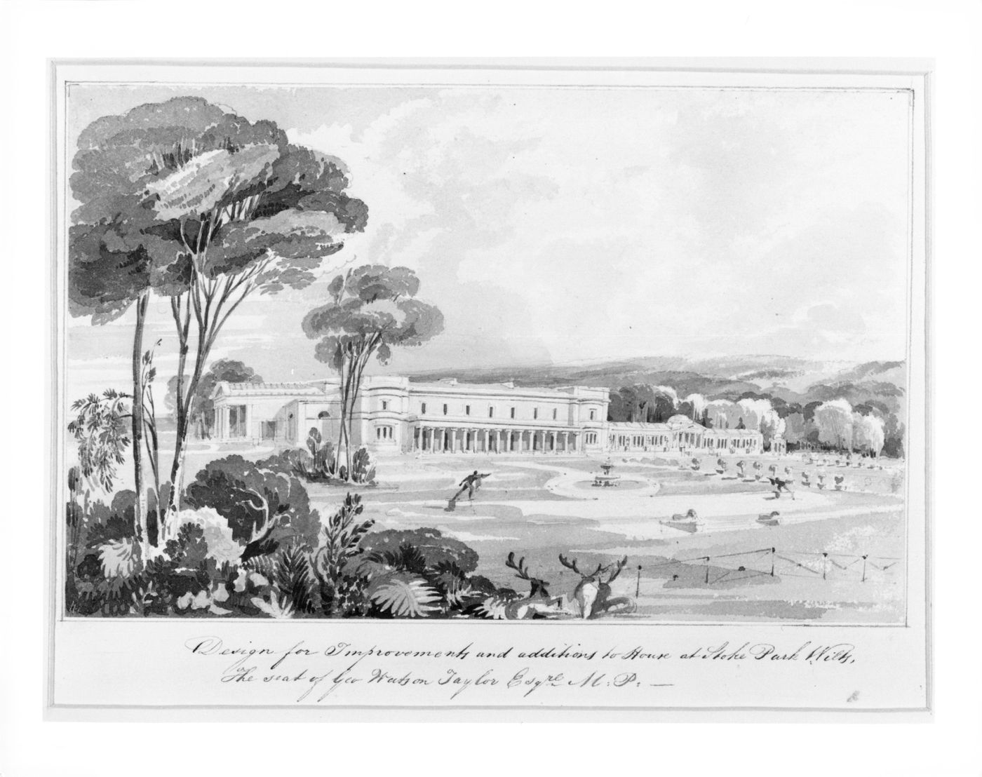 Design for improv. & adds. to house at Stoke Park, Wiltshire