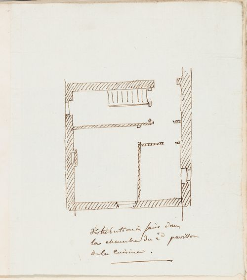 Plan for the kitchen wing of the house, Domaine de La Vallée
