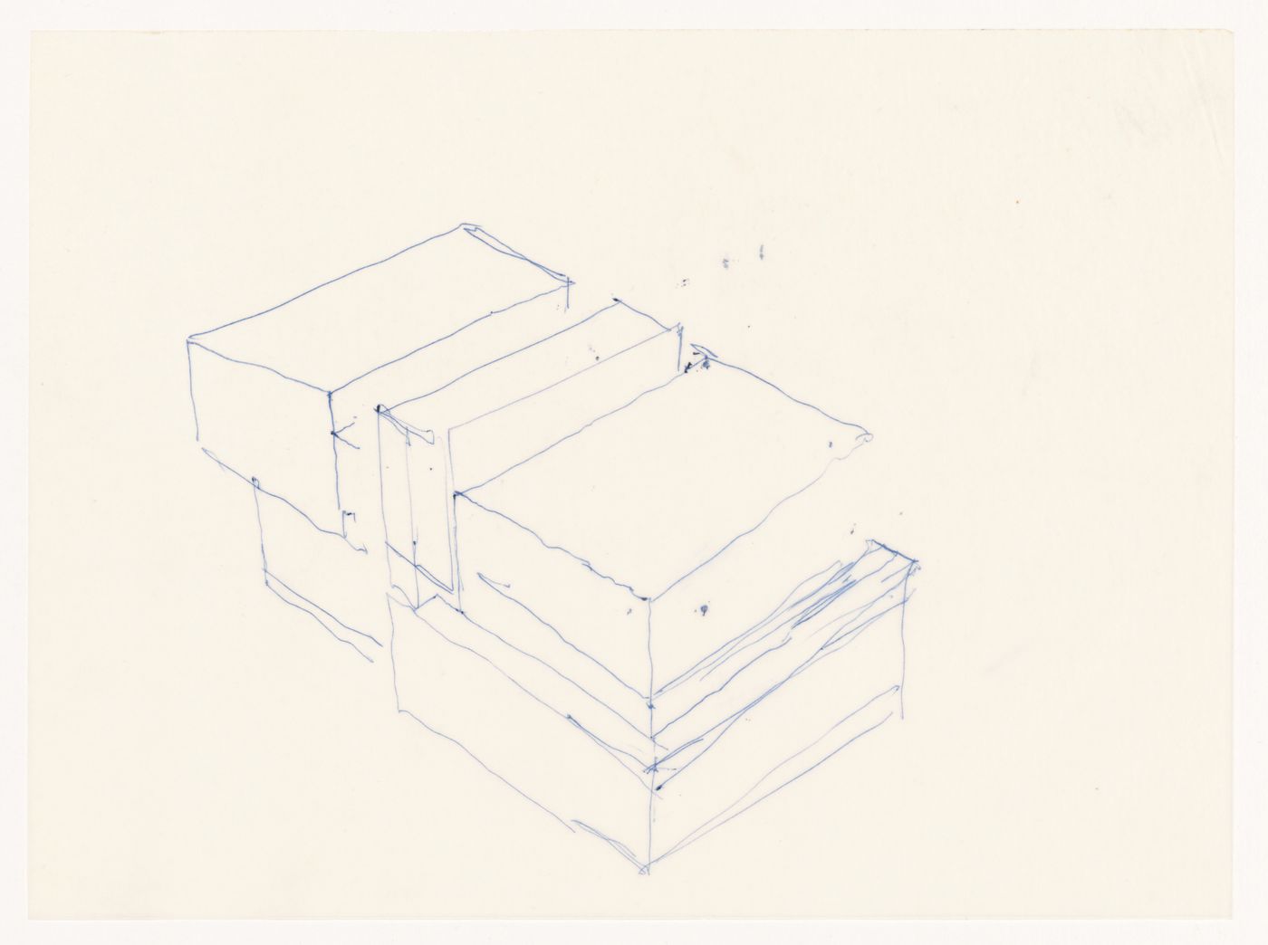 Sketch axonometric for House VI, Cornwall, Connecticut