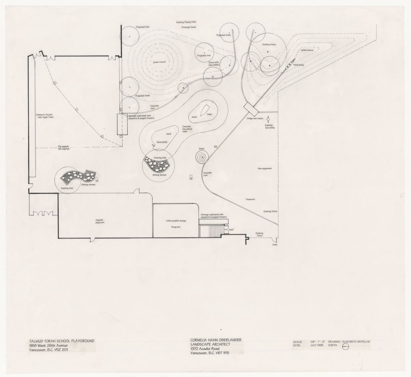 Plan for Talmud Torah School Playground, Vancouver, British Columbia