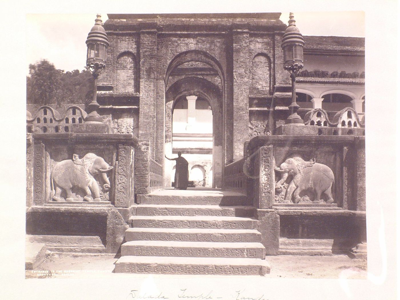 Entrance to the Buddhist temple Dalada Maligawa, or Temple of the Tooth, Sri Lanka