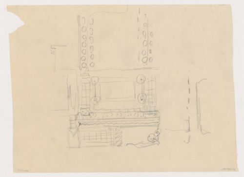 Sketch site plan showing the reflecting the pool for the Congress Hall Complex, The Hague, Netherlands