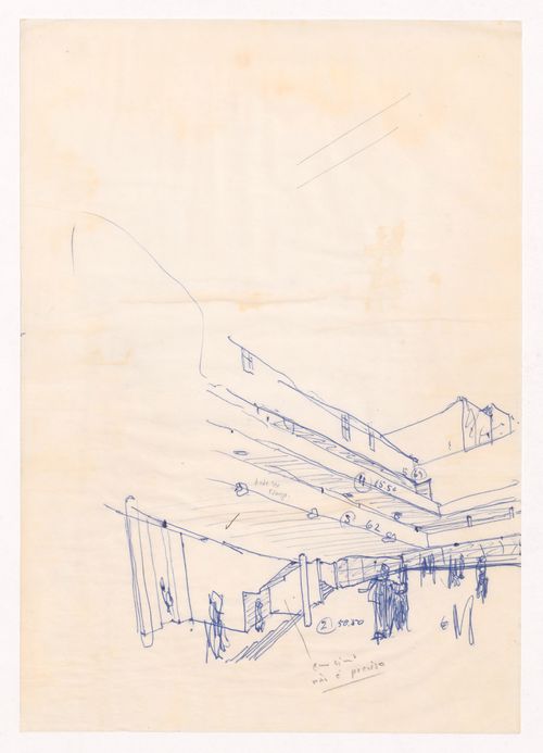 Sketch perspective for Edifício de Escritórios na Av. D. Afonso Henriques, Avenida da Ponte, Porto, Portugal