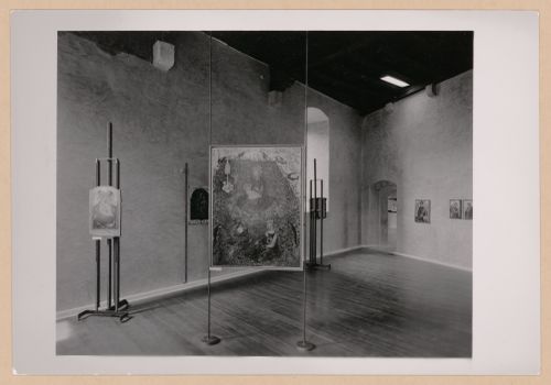Interior view of a gallery showing paintings, Museo di Castelvecchio, Verona, Italy