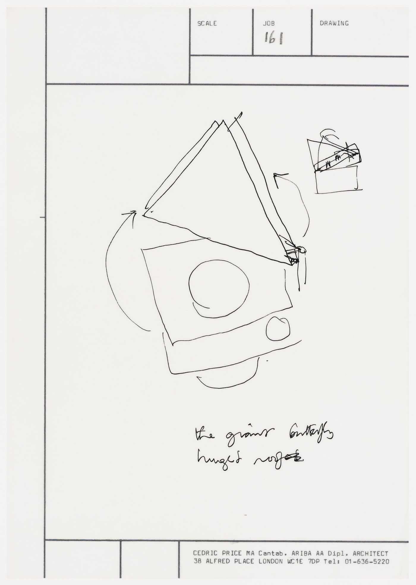 Perthpavs: conceptual sketch of "the giant butterfly hinged roof"