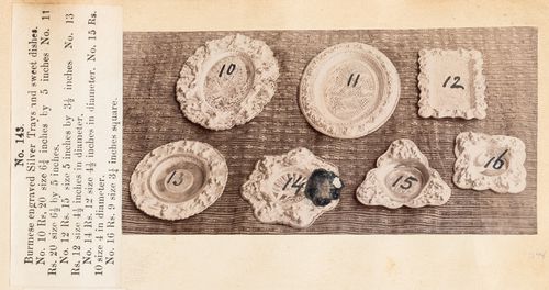 View of trays, F. Beato Limited, C Road, Mandalay, Burma (now Myanmar)