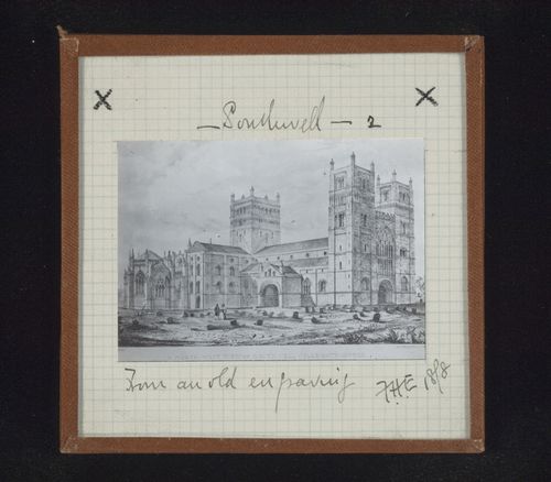 Northwest view of the exterior of Southwell Minster, Southwell, Nottinghamshire, England