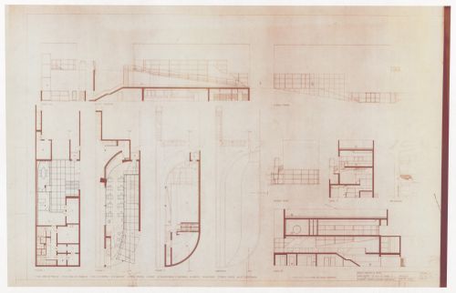 Floor plans, sections, elevations, and site plan for Banco Borges & Irmão II, Vila do Conde, Portugal