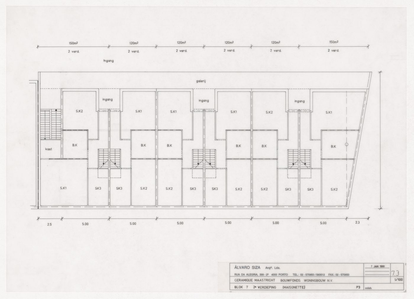 Floor plan for Ceramique Terrein Blocos de habitação e escritórios, Maastrich, the Netherlands