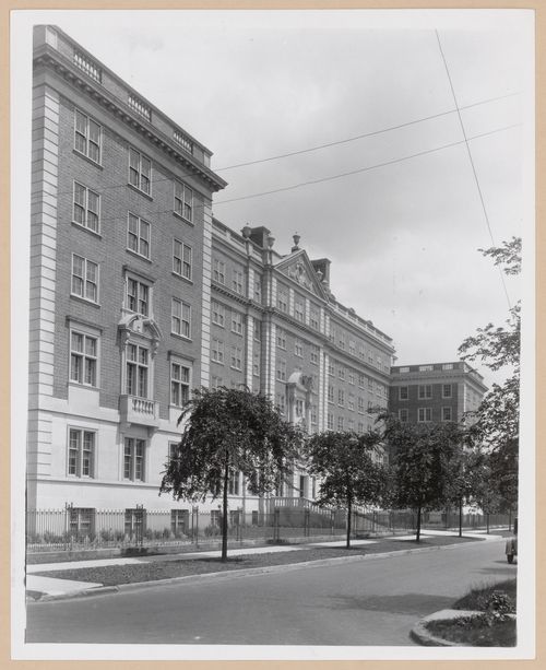 View of the principal façade of Clara Ford Nurses' Home, Henry Ford Hospital, Detroit, Michigan