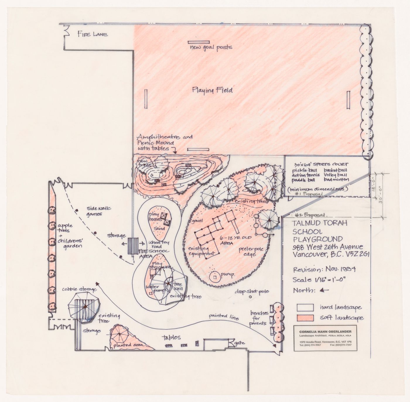 Proposed plan for Talmud Torah School Playground, Vancouver, British Columbia