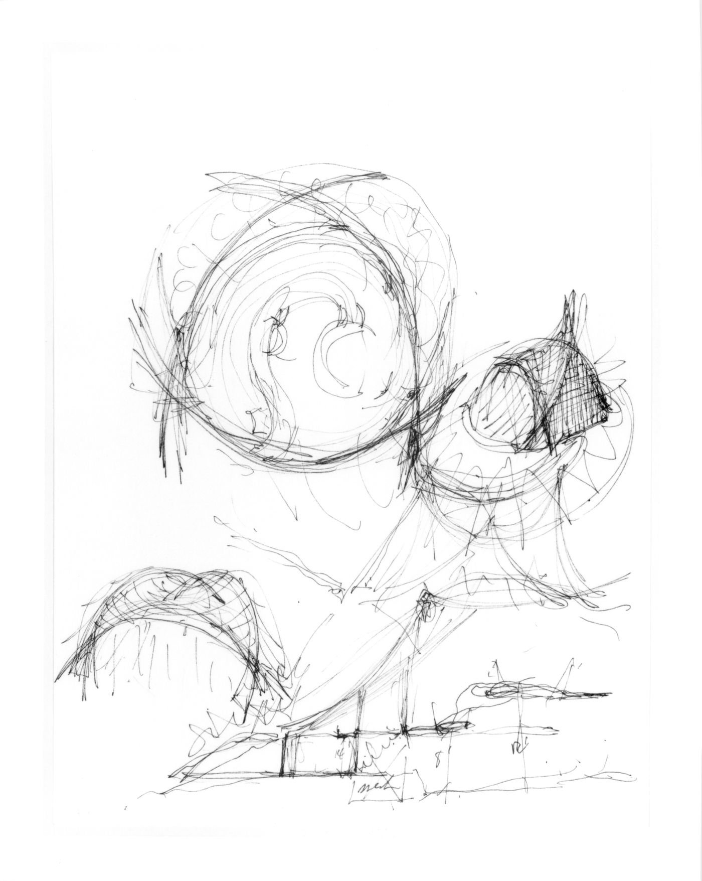 Thumbnail sketch studies of plans