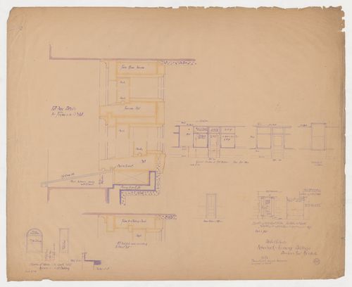 Monadnock and Kearsarge Buildings, Chicago: Elevations and sectional details for windows, interior doors, partitions and toilet compartments