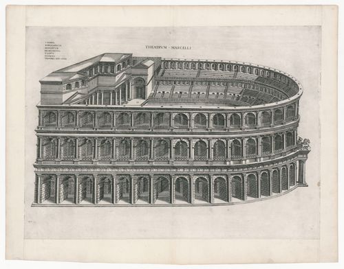 Perspective of Pirro Ligorio's reconstruction for the Theatre of Marcellus, Rome