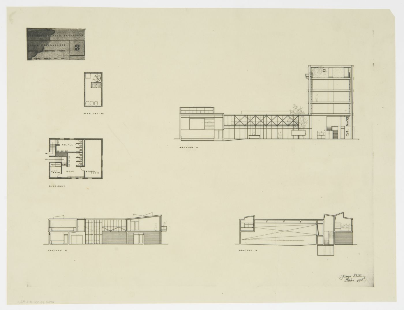 Merseyside Film Institute, Merseyside, England: plans and sections
