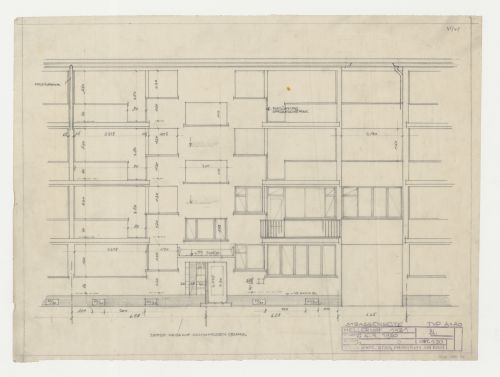 Elevation for type A and type AO housing units, Hellerhof Housing Estate, Frankfurt am Main, Germany