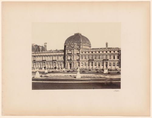 Exterior view of the Tuileries, from the gardens, Paris, France