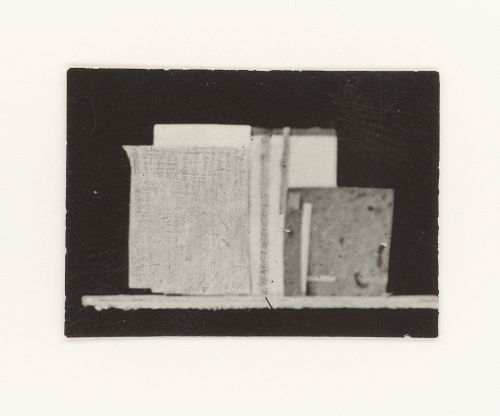 Photograph of a student model on the topic "Complex Frontal Composition Based on Nuance and Contrast Combination of Plastic and Shade and Using Elements of Rhythm" for the "Space" course at the Vkhutemas, Moscow