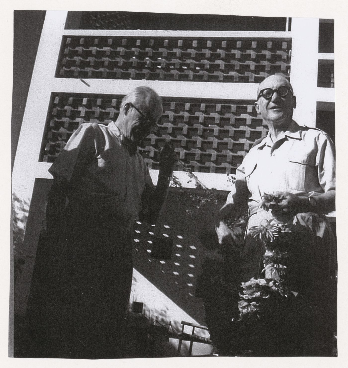 Portrait of Pierre Jeanneret and Le Corbusier, Chandigarh, India