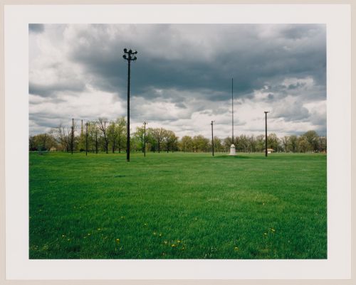 Viewing Olmsted: View across baseball field towards Ohio River, Shawnee Park, Louisville, Kentucky