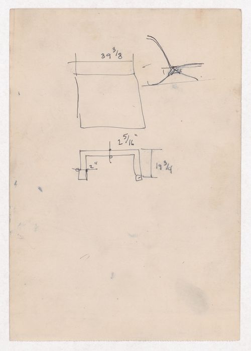 Various documents and drawings including furniture design and office renovation: File G 693