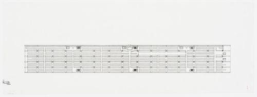 Stacks building plan, Kansai-Kan of the National Diet Library, Seika, Japan