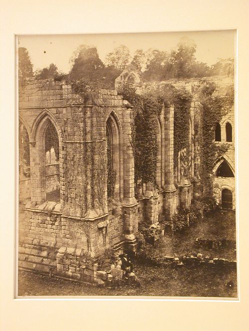 View of Fountain Abbey ruins, Yorkshire, England