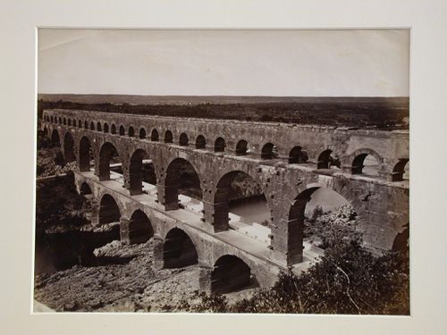 General view of Pont du Gard, Nîmes, France