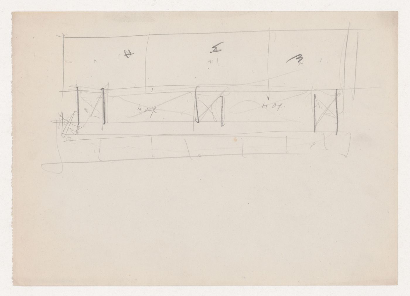 Sketch plan for a campus building for Illinois Institute of Technology