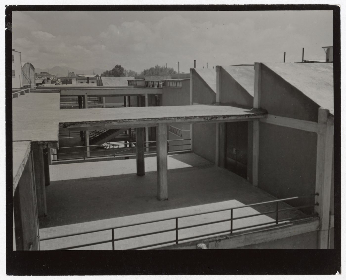 View of the School of Industrial Techniques, calle Tresguerras, Mexico City