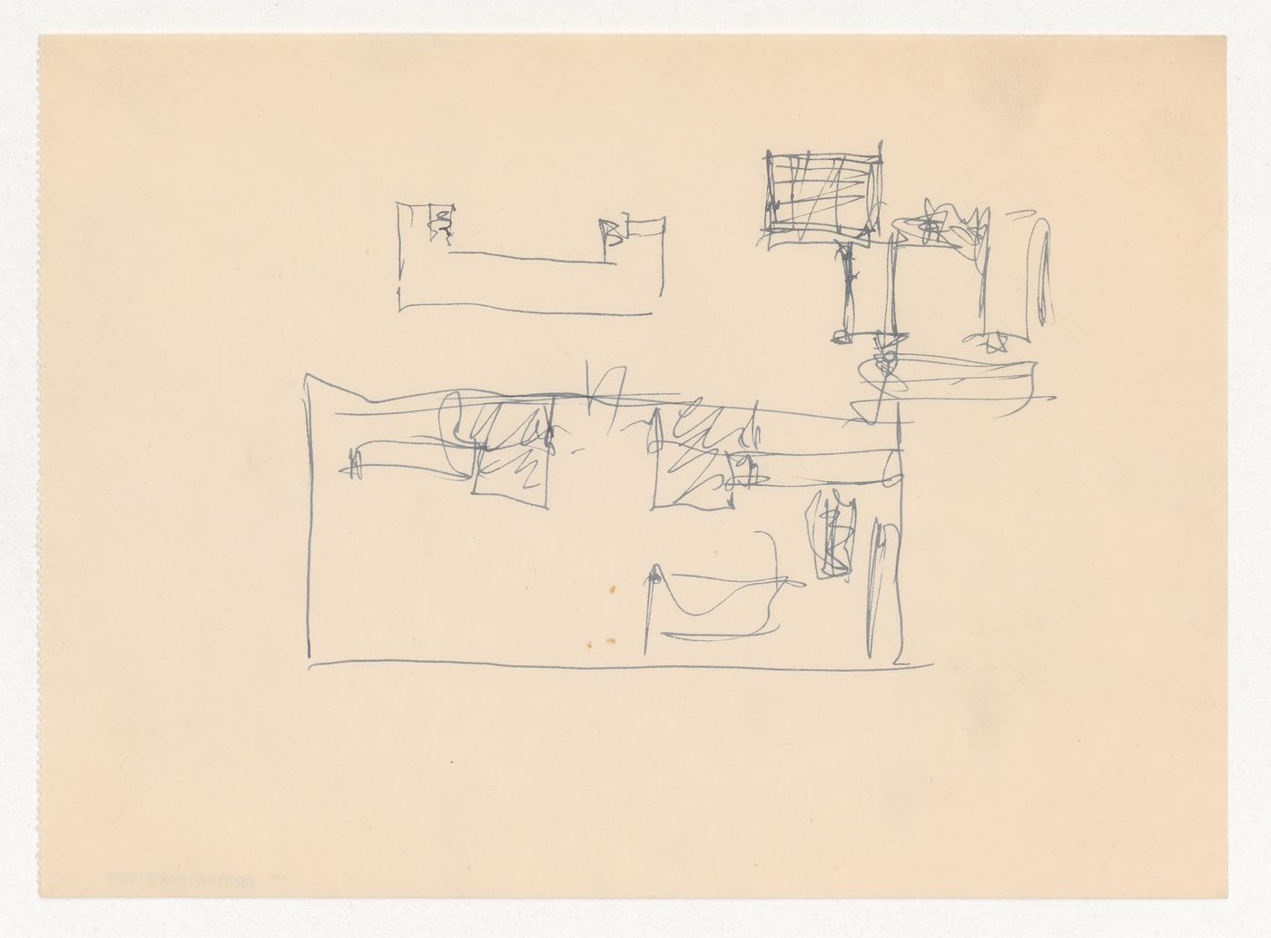 Sketch plans for a campus building for Illinois Institute of Technology