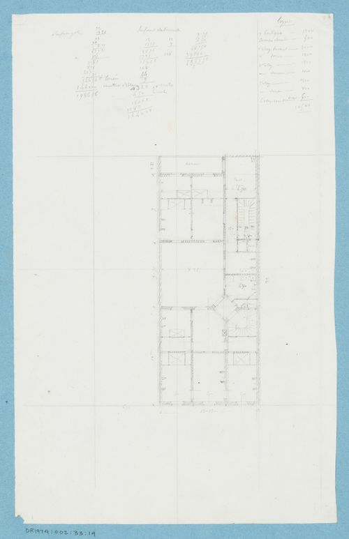 Project for a hôtel for M. Busche [?]; Plan for a five-storey [?] hôtel